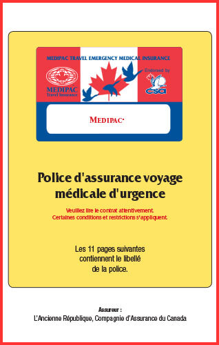 Police d’assurance voyage médicale d’urgence